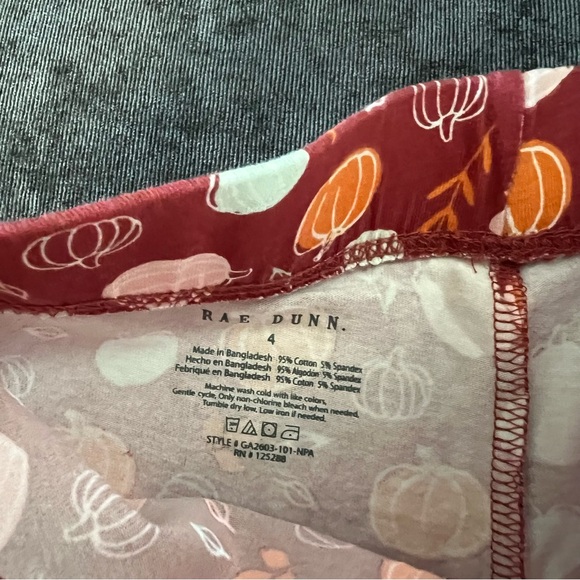 NWT Rae Dunn Girls’ Hello Fall Outfit Size 4 - Picture 7 of 9